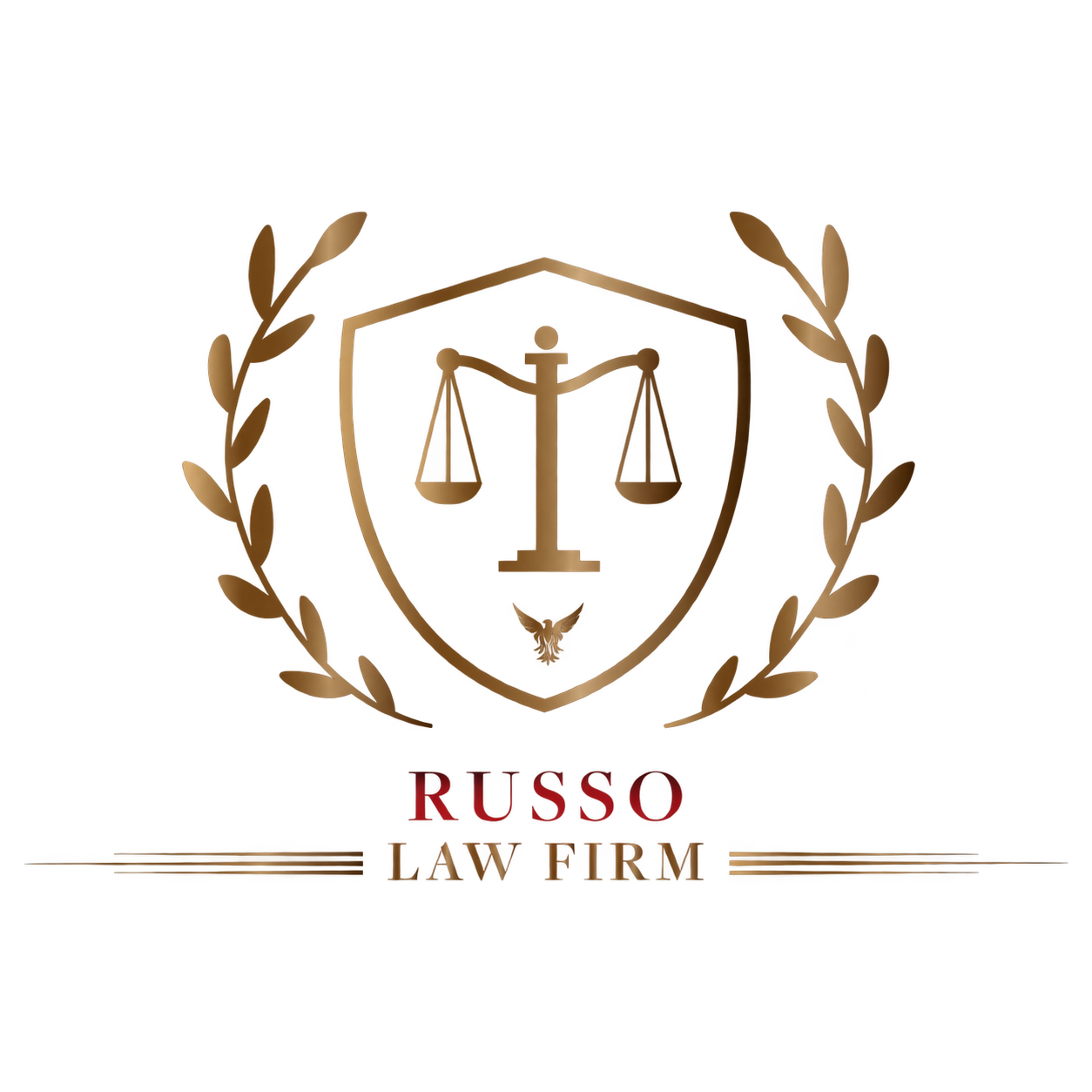 Russo Firm crest and wordmark